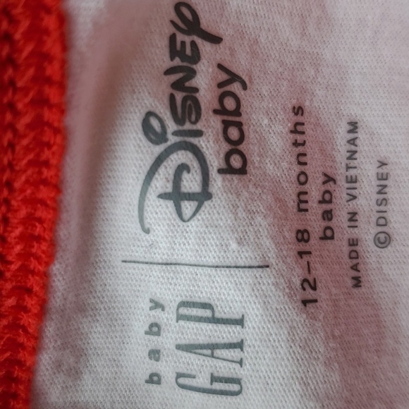 Gap Disney baby white & red onsie with Mickey Mouse size 12 -18 month - Picture 3 of 7